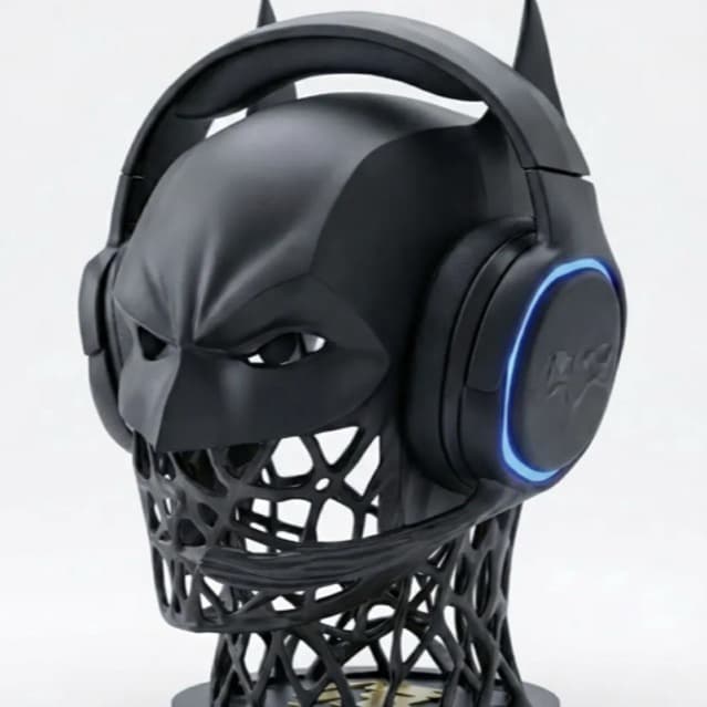 Suporte Para Fone De Ouvido Headset Gamer Estilo Batman