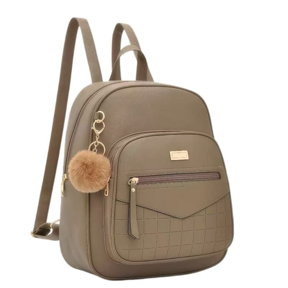Mochila Feminina Grande Escolar Faculdade Bolsa PU Casual Moderna