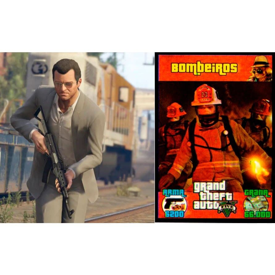 Cards GTA 25 Pacotes Com 4 Cards Cada