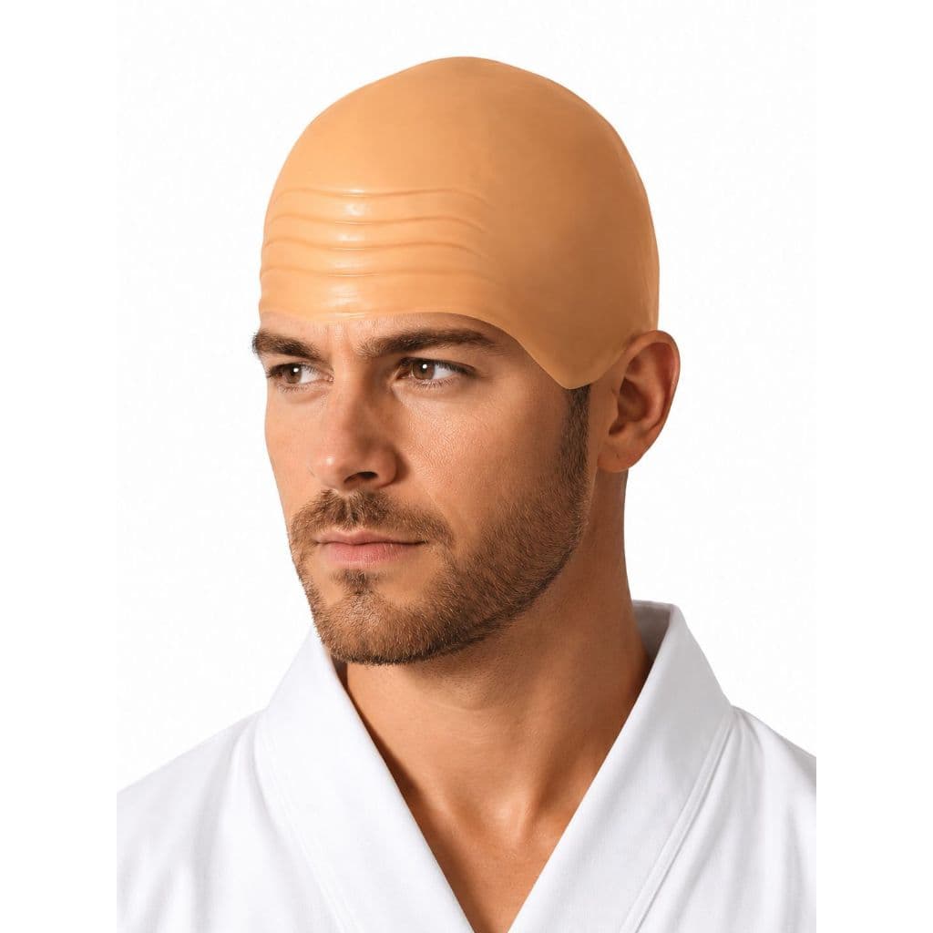 Peruca Careca Falsa De Latéx Cosplay Calvo Fantasia