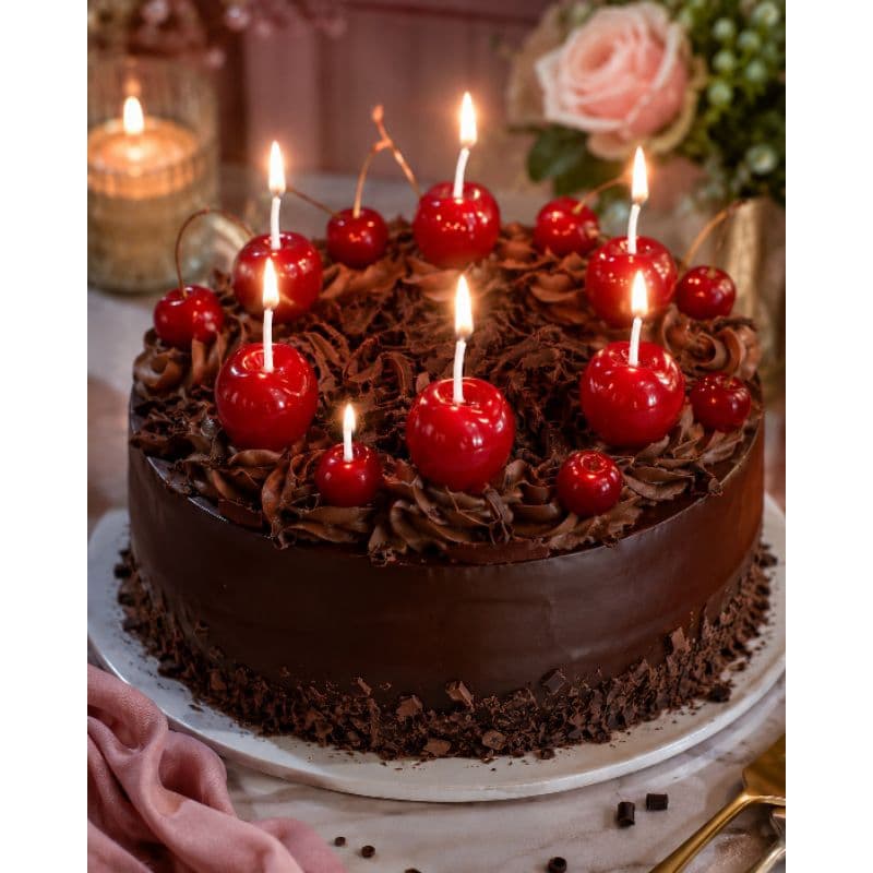 Kit mini velas CEREJA | vela para bolo | decoração | festa.