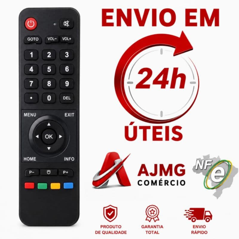 Controle Remoto Smart TV Novo – Modelos 3 5 6 7 LE-7454