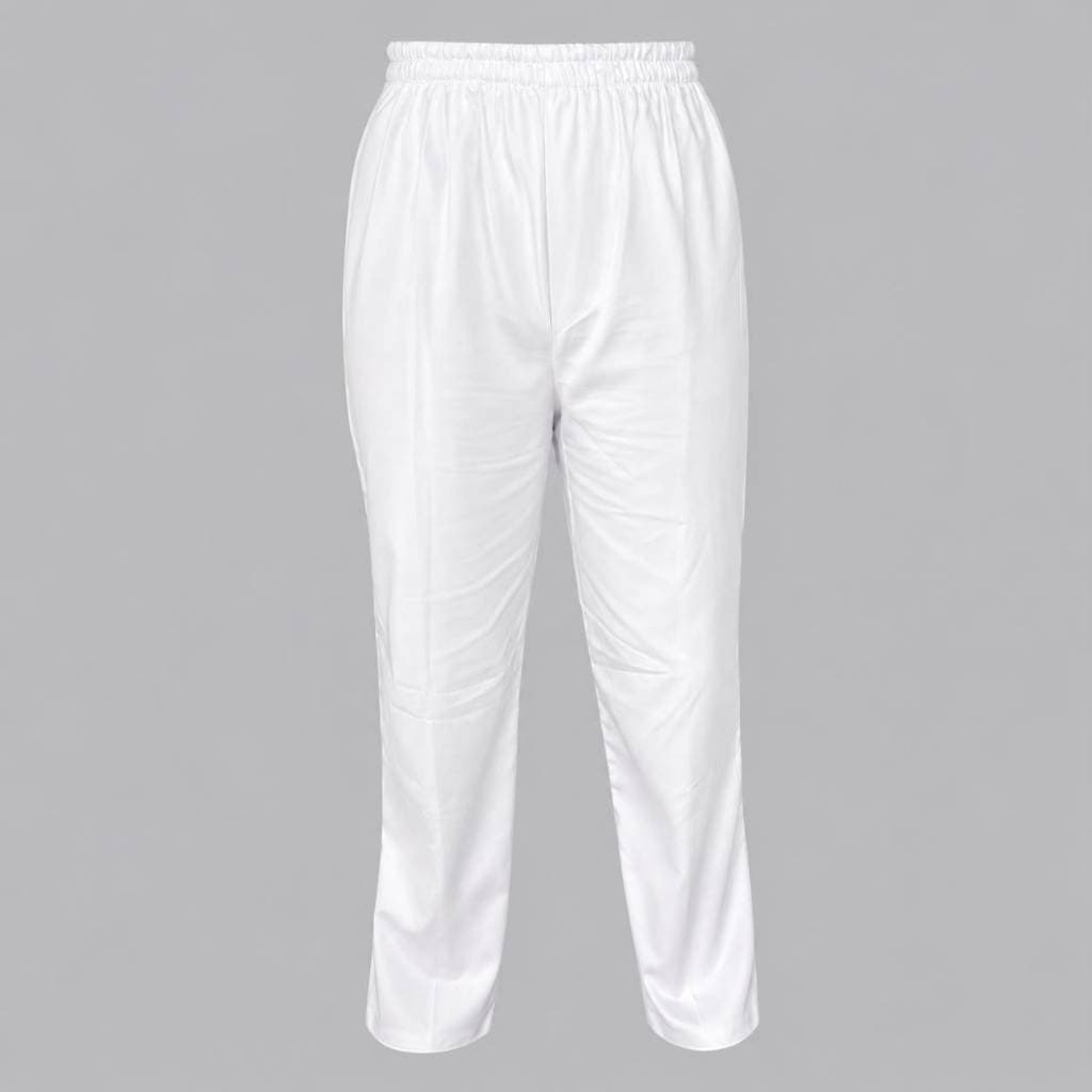 Calça Brim Uniforme Hospital Cozinha Açougue Profissional Branca UNISSEX - KIT 1,3 e 5