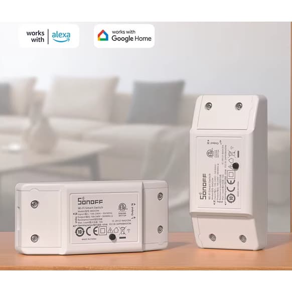 Interrupor residencial 110/220v com wifi alexa progamavel sonoff