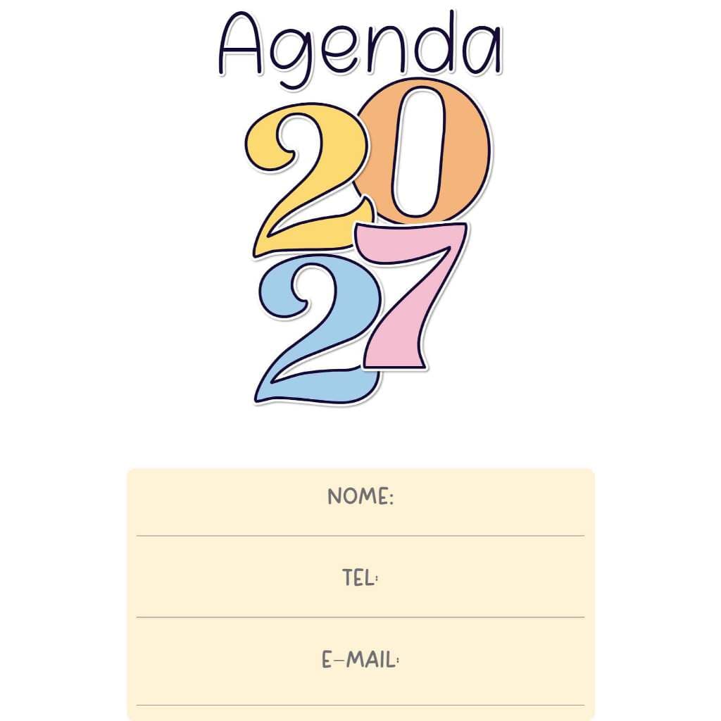 2 UN MIOLO DE AGENDA 2027 DATADO - ANO CALENDARIO 2027/2028