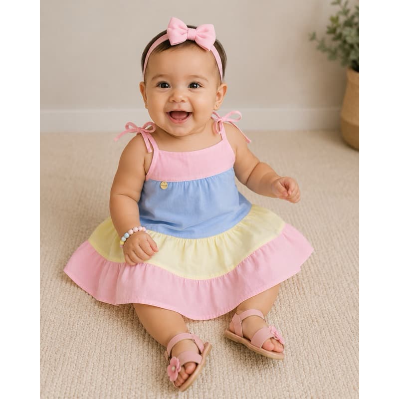 Vestido infantil três Marias - roupa de menina - vestido de bebê - Candy
