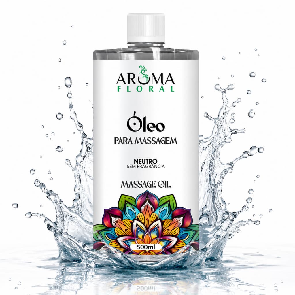 Óleo Para Massagem Neutro Sem Fragrância Sem Cheiro Hidratante Corporal Aroma Floral 500ml