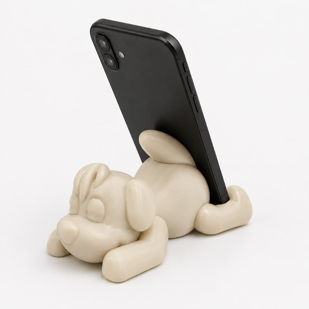 Suporte de Celular Cachorro Articulado Porta Celular de Mesa Decorativo para Escritório Sala Quarto Presente