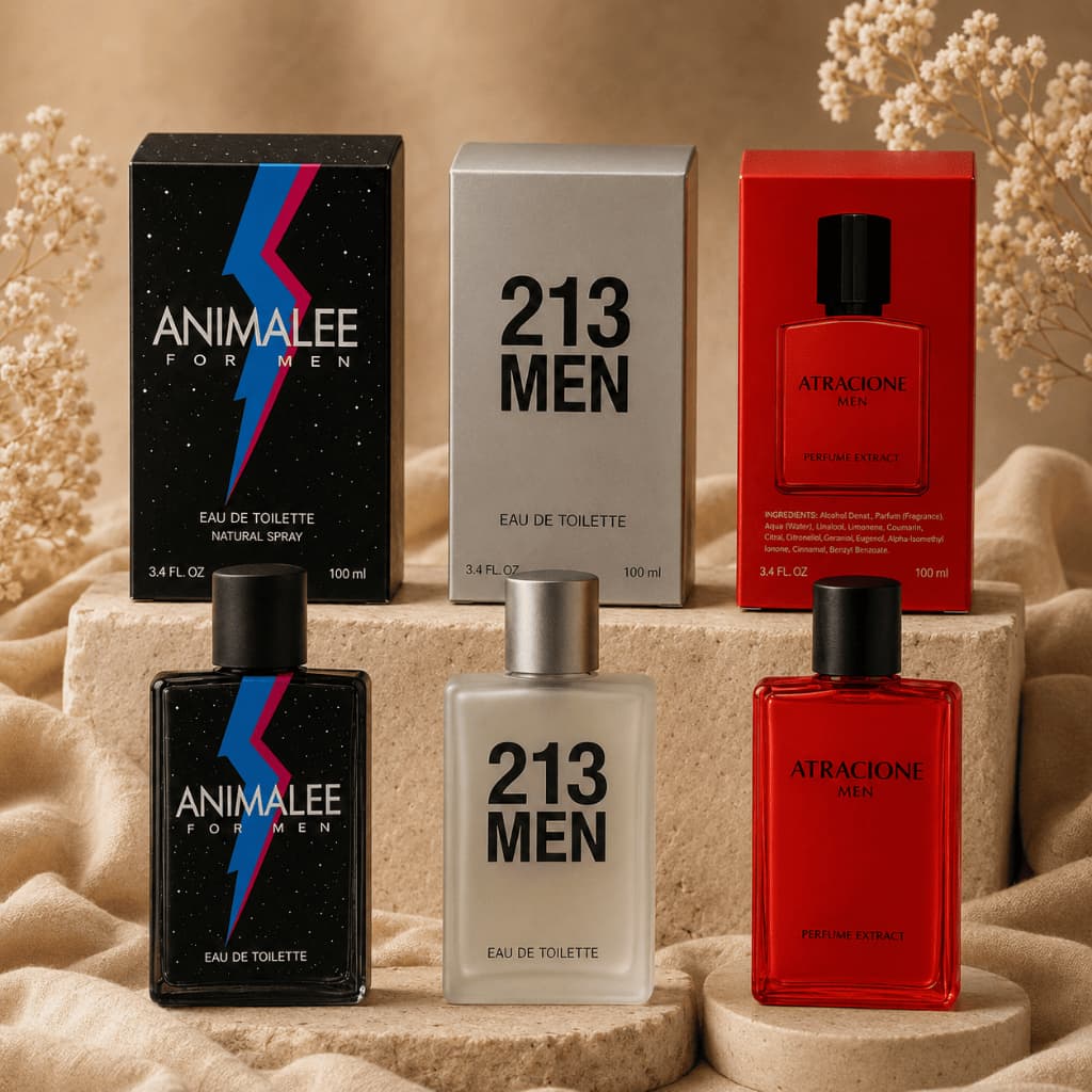 Kit 3 Perfumes Masculinos 100ml Para Presente Dia dos Pais Uso Diário e Especial
