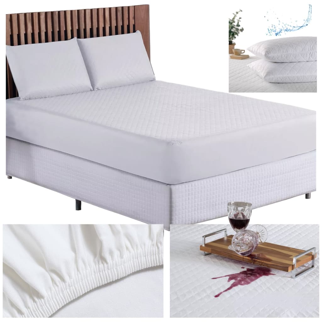 Protetor Colchão Lençol Impermeável com Elástico para Colchão, Cama, Solteiro, Casal, Enxoval para Casamento