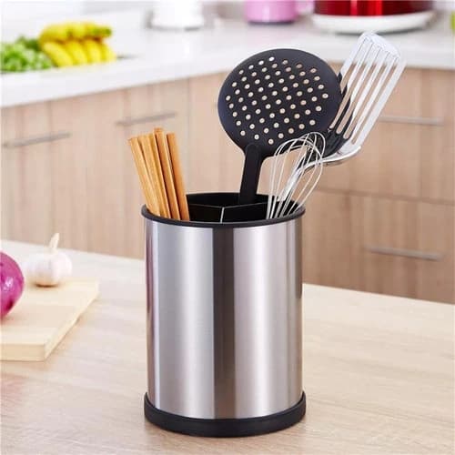 Porta Talheres Inox Escorredor Garfo Faca Concha Pote Vasilha Divisória Colher Cozinha