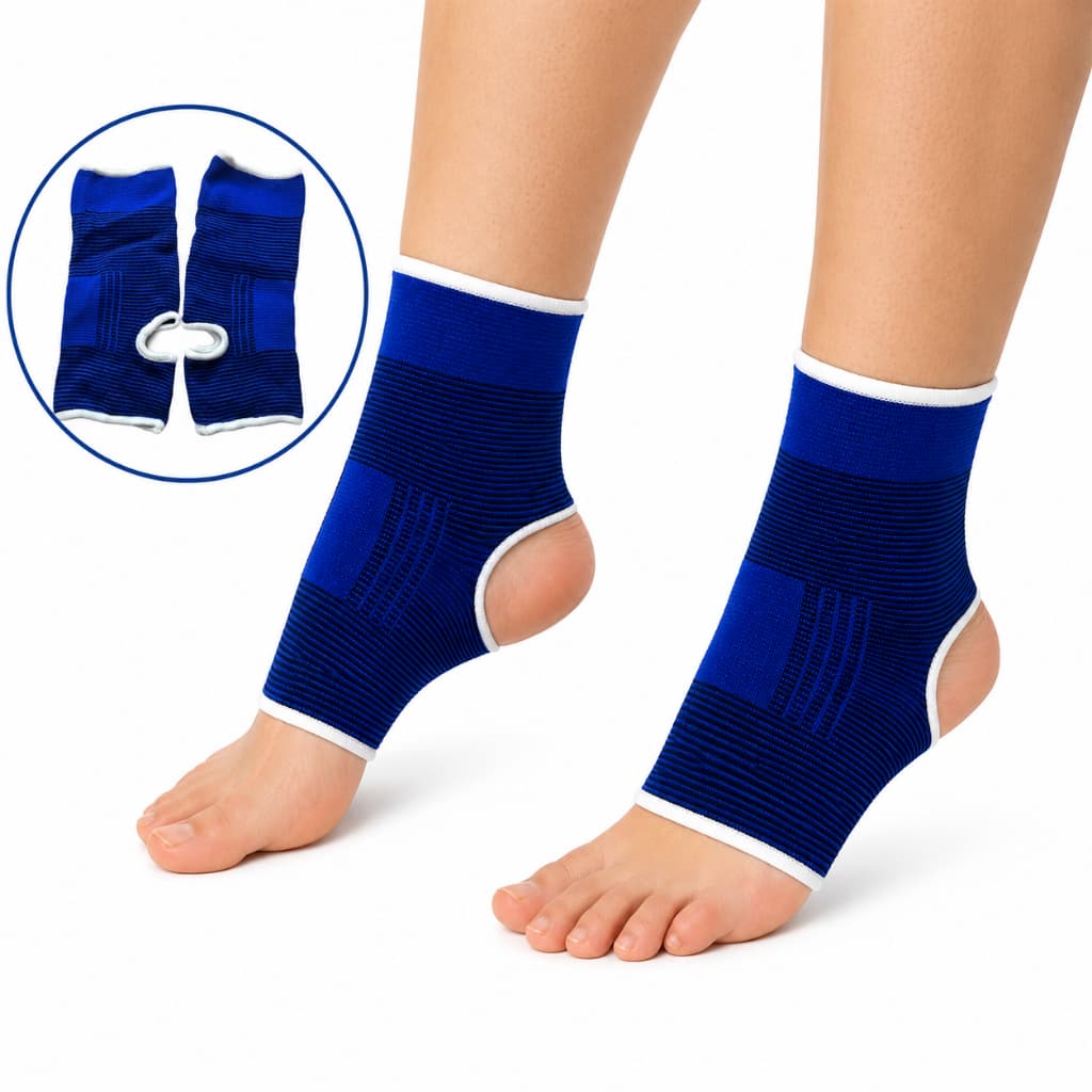 2 Tornozeleira de Compressão Ortopédica Esportes Estabilizadora Exercícios Fisico Treino C/A!!!!