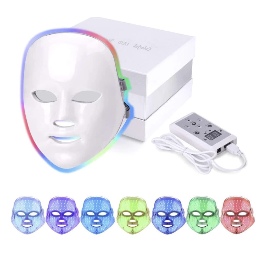 Máscara Led 7 Cores Tratamento Facial Fototerapia Estética - Colorful Led Beauty Mask