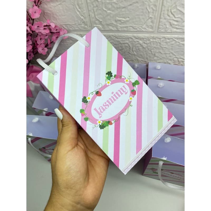 Kit 15 Sacolinha moranguinho - kit sacolinha,  - Papelaria Personalizada | Lembrancinhas | Festa Infantil |