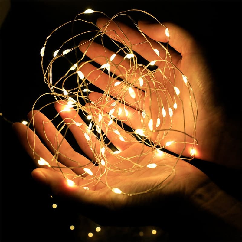 ✨1/2/5 Pcs Colorido Fio Fada 2M Com Luzes Led Fada Para Decoração De Casa e Natal Festa