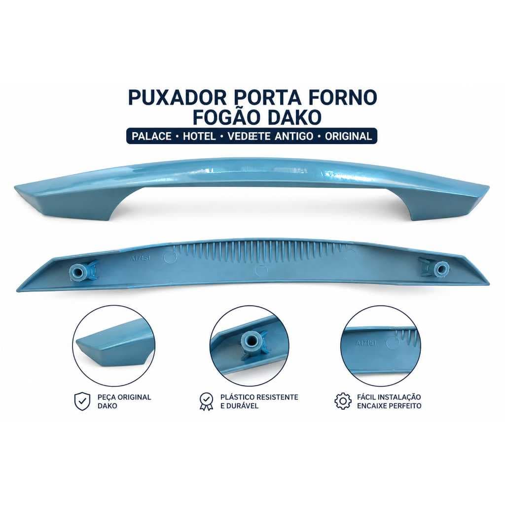 Puxador Porta Forno Fogão Dako Palace Hotel Vedete Antigo Original Azul