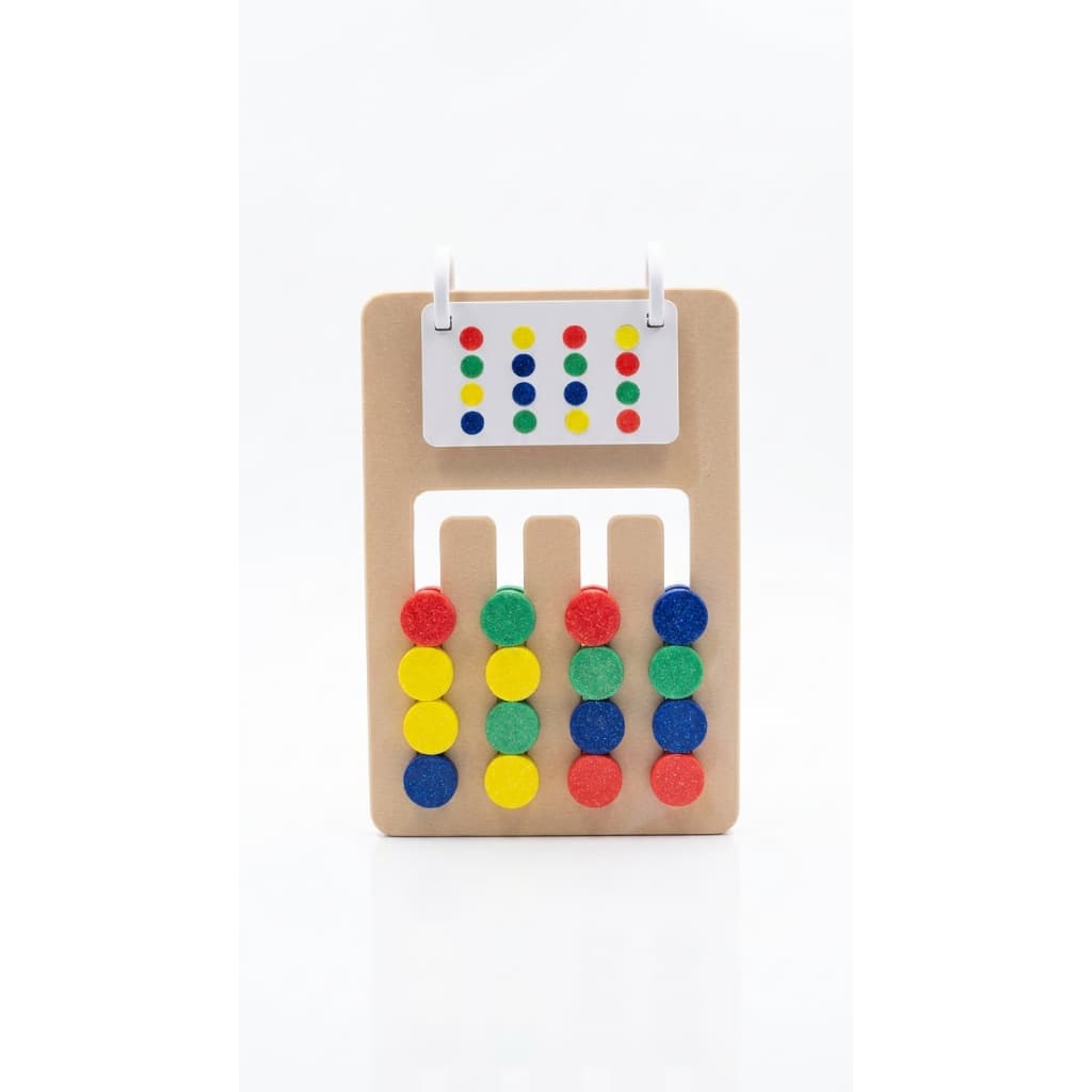 Quebra-cabeça deslizante lógico Jogo Educativo de Memória e Sequência de Cores Brinquedo Pedagógico