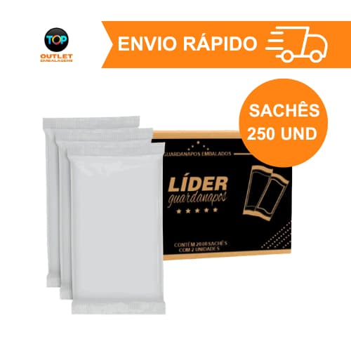 Guardanapo Sachê de Papel Embalado 20x20 Caixa C/250 Unidades