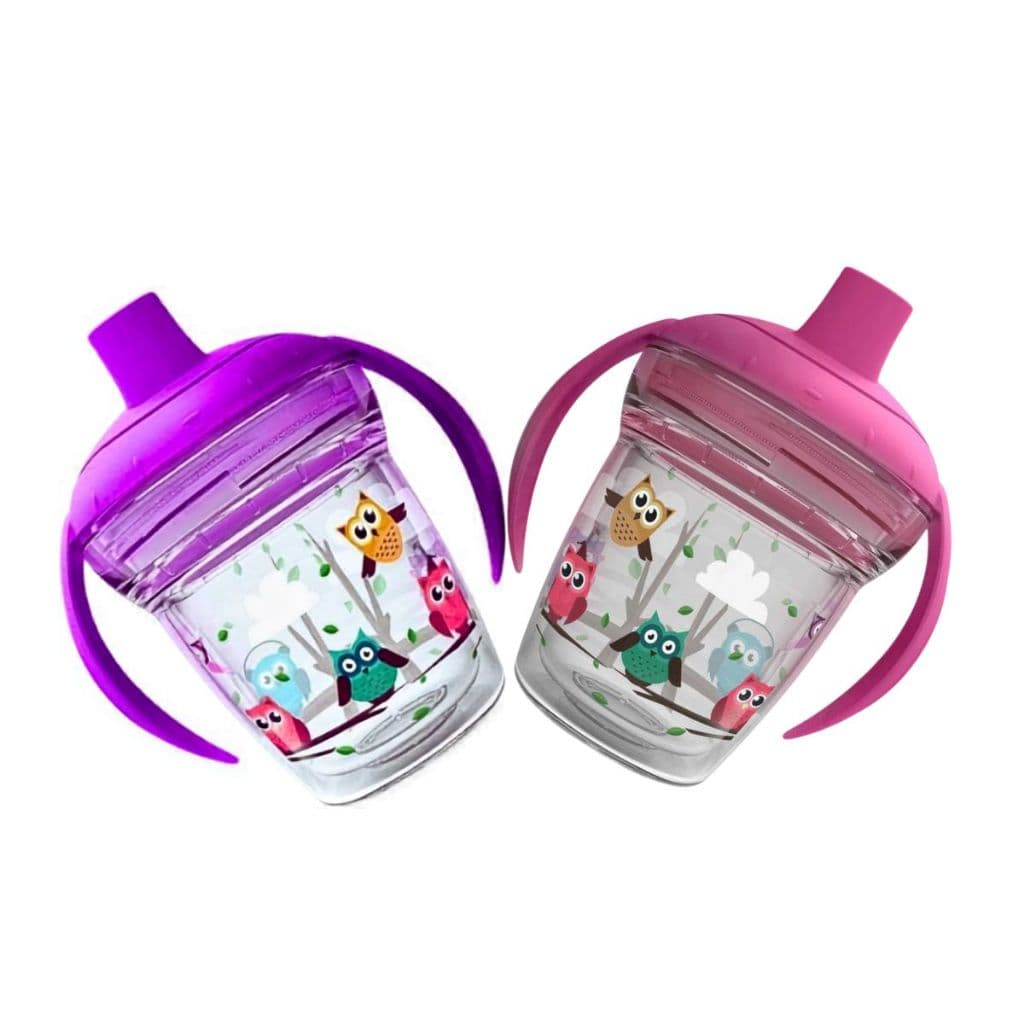 Copo infantil de Transição Com Alça Anti- Engasgo 170 ml Corujinha