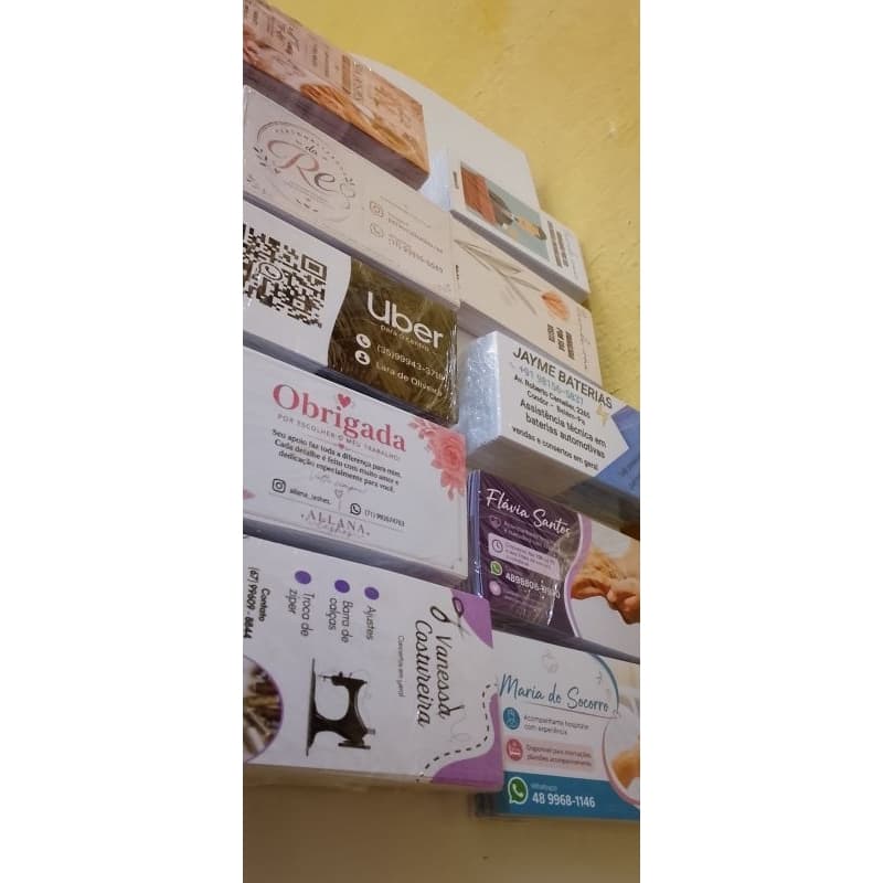 100 cartões de visita papel fotográfico glossy (Leia a descrição) Somente frente