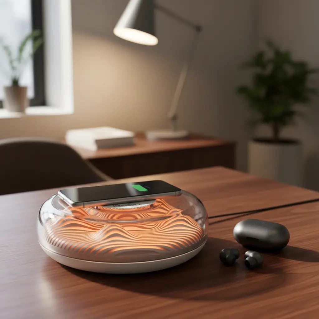 Carregador Sem Fio por Indução Imenso IMS-225 18W com Luz Noturna LED Touch USB-C