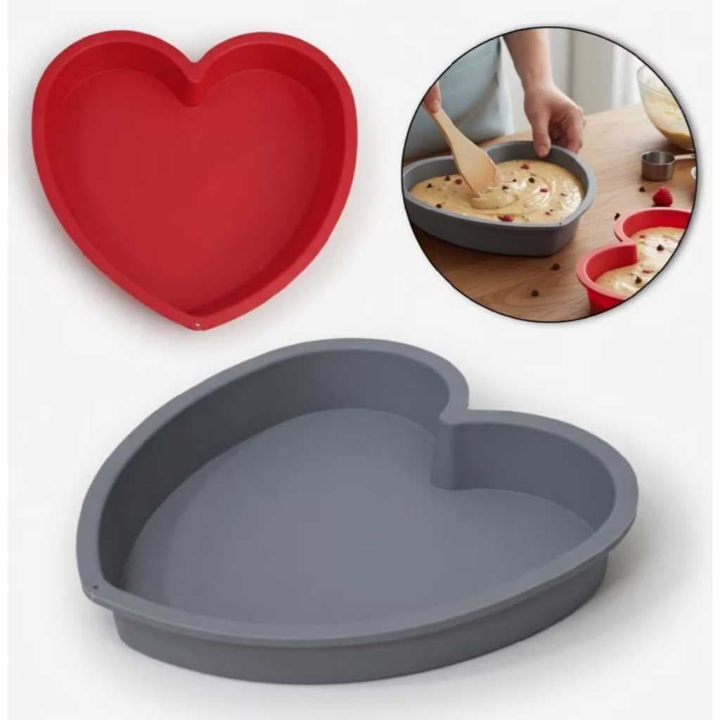 Forma Silicone Coração Bolo Torta 23,5 cm Antiaderente Desmolda Fácil CK7849 Clink