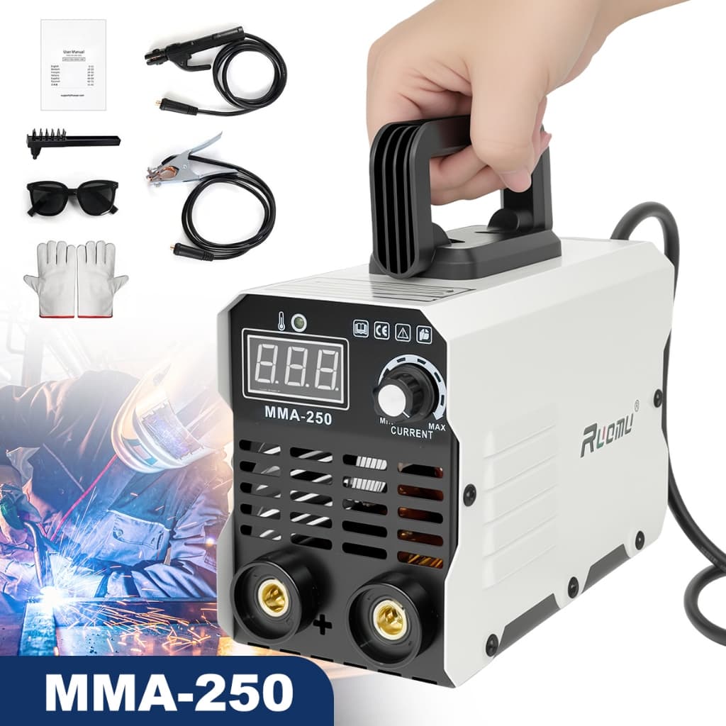 Máquina De Solda Inversora 250a Portátil Sem Gás Profissional MMA-250 220V
