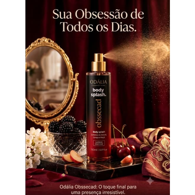 Body Splash Sedutor Odália Obssecad Cereja e Maçã