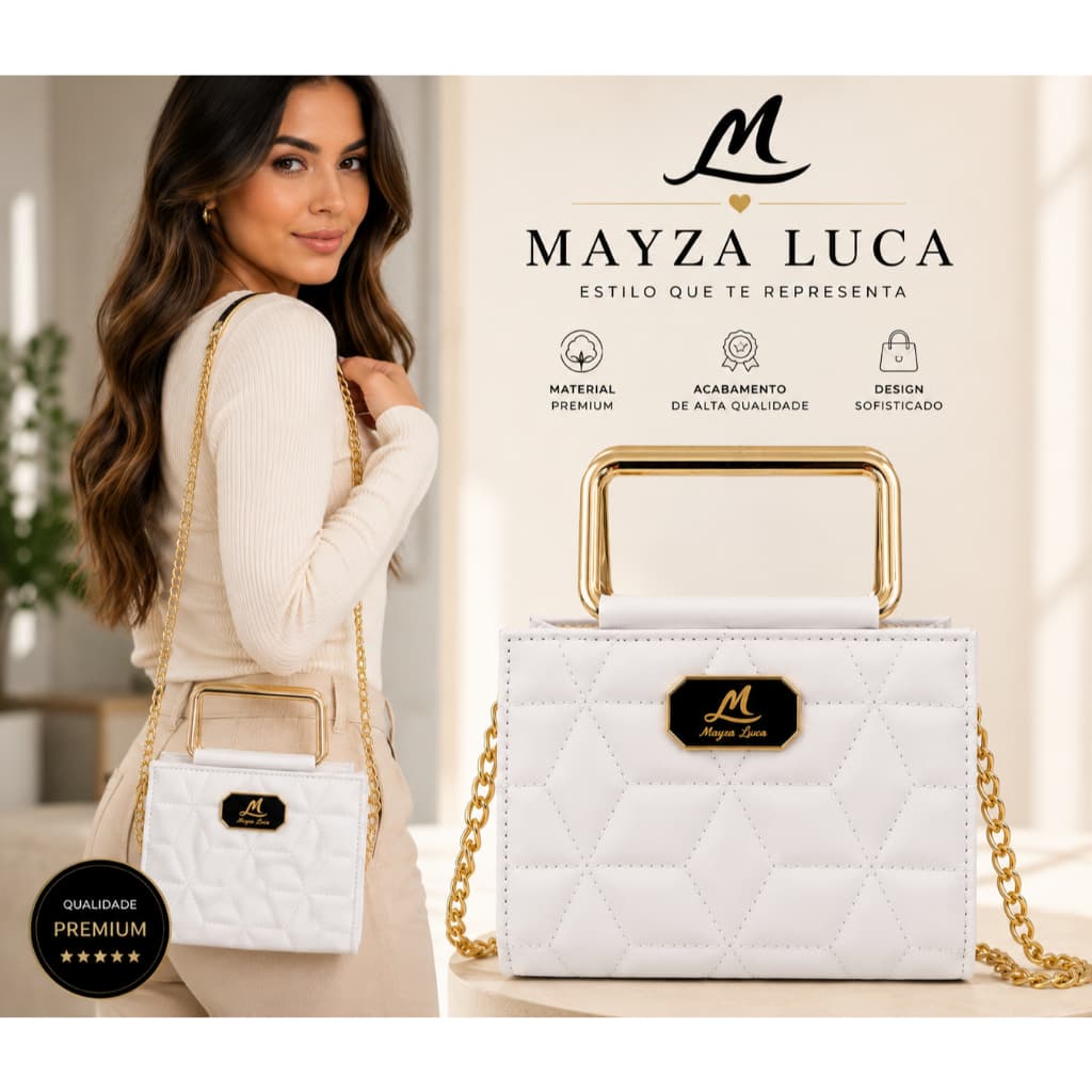 Bolsa Feminina Transversal Pequena Paris de Festa luxo casamento formatura balada alça corrente.