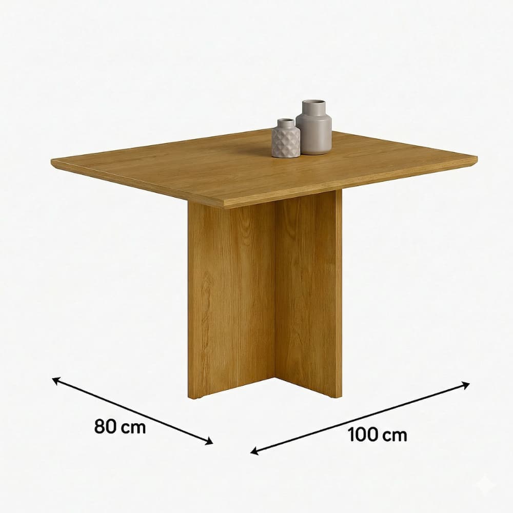 Mesa de Jantar 80x100cmm Salinas Confortse Pintura UV- Opções de Cores