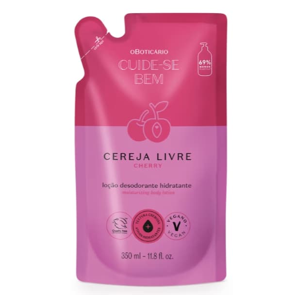 REFIL LOÇÃO HIDRATANTE CEREJA LIVRE 400 ML