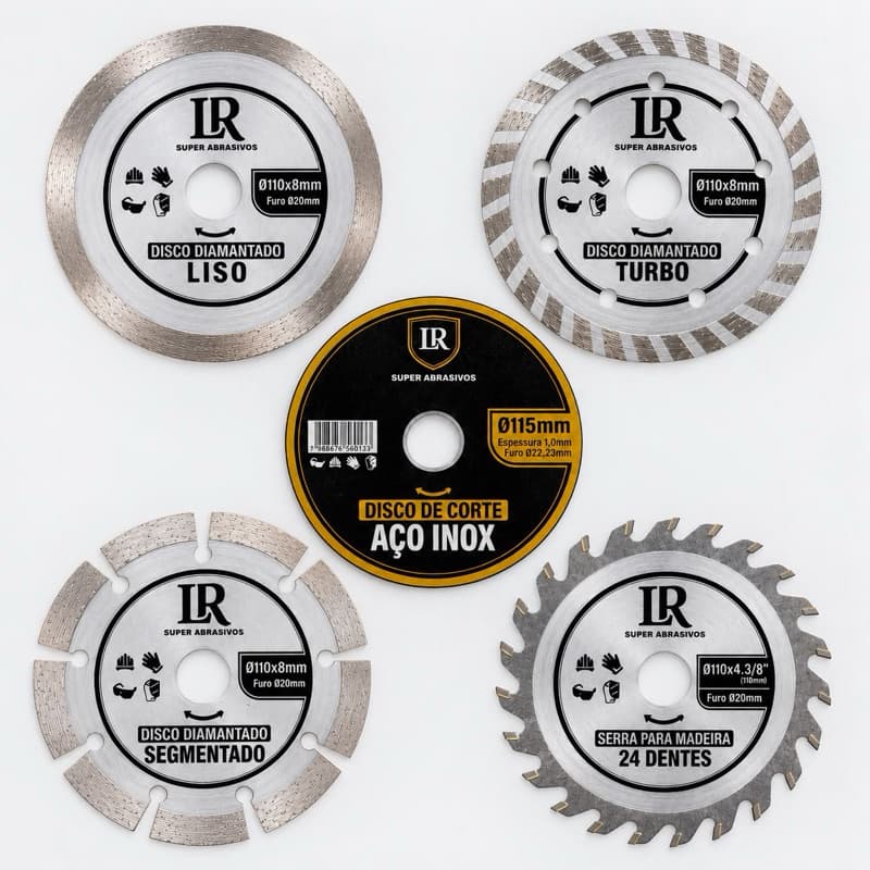 Discos Diamantados Serra Mármore Madeira Granito Mármore Concreto Alvenaria Piso Cerâmica Aço Inox