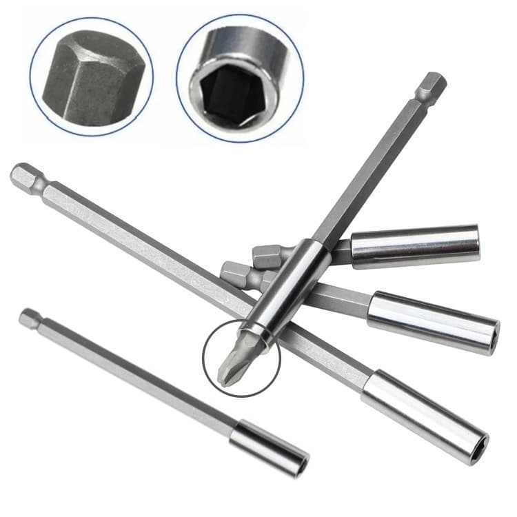 Extensão Da Haste Hexagonal KIT 5 para haste de 1/4 de polegada,60/75/100/150/200mm