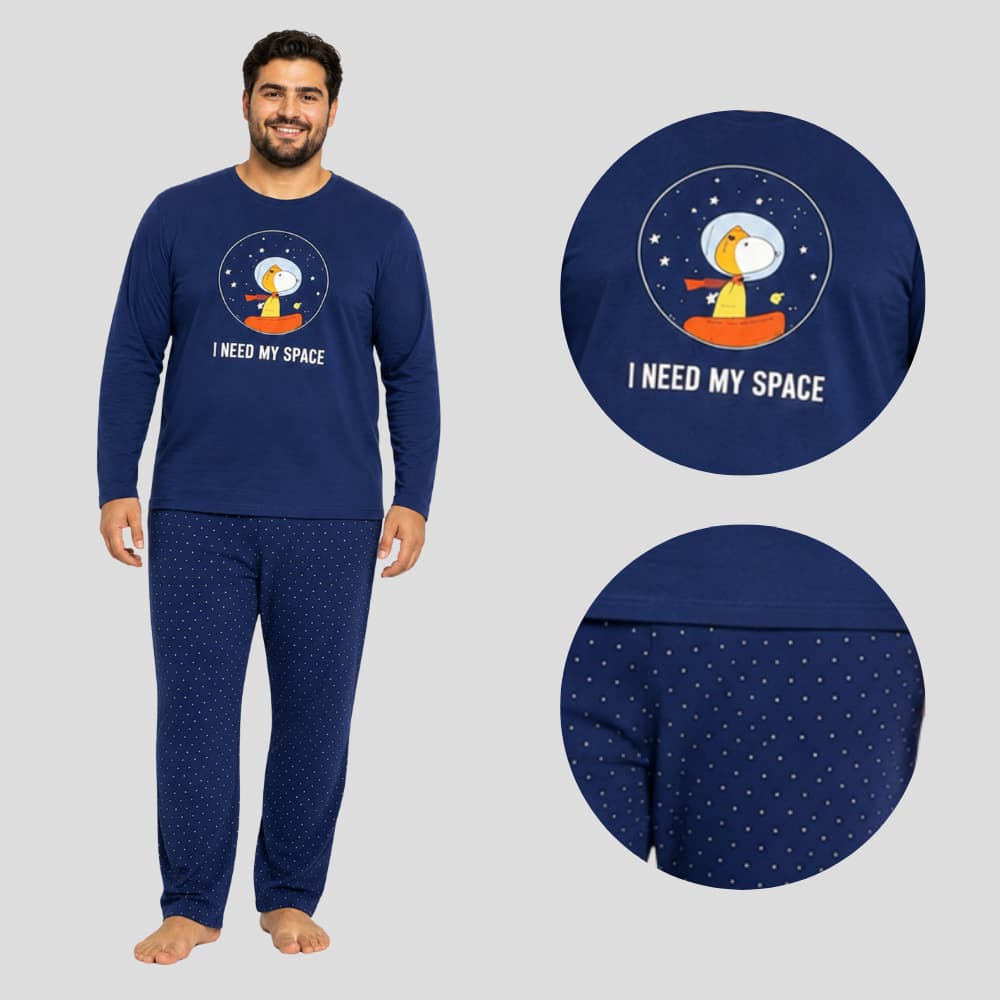 Pijama Masculino Longo Plus Size G1 G2 G3 Tecido Macio Confortável Inverno Premium