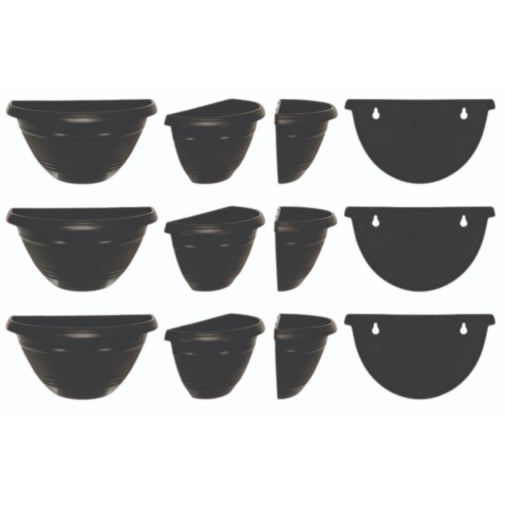 Kit 10 Vasos De Parede 1 Litro – Vaso Meia Lua Para Muro, Jardim Vertical, Horta E Decoração