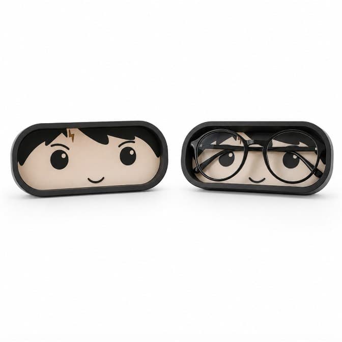 Porta Óculos de Mesa 17cm com Rostinho Organizador Decorativo para Óculos de Grau e Sol