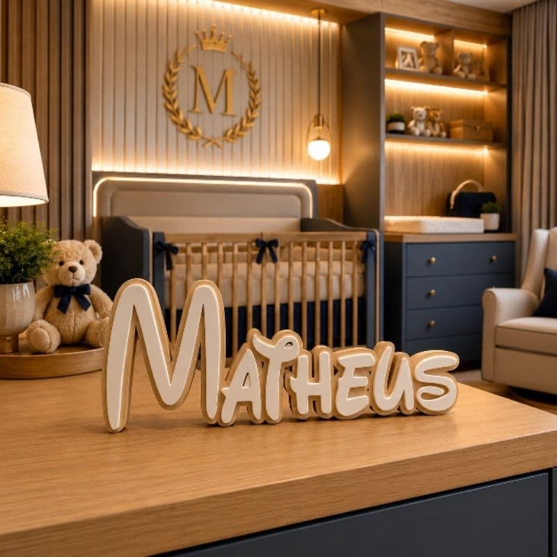 🎁 Letreiro Personalizado Nome Matheus Decoração Infantil Quarto Enfeite Temático Festa Aniversário Presente Criativo