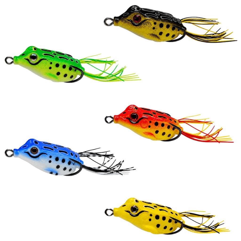 Kit Com  5x Sapinho Isca Artificial Frog Rã Sapo P/ Traíra