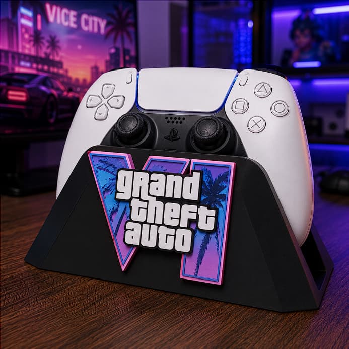 Suporte GTA VI Para Controle PS5 Xbox Series S X Gamer Decorativo