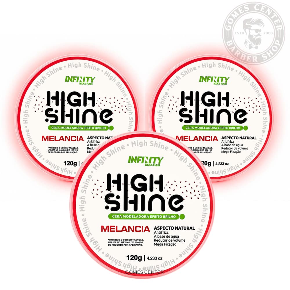 Pomadas Modeladora Melancia 120g cada Infinity For Men - Modela, Hidrata & Perfuma Barbearia Fox