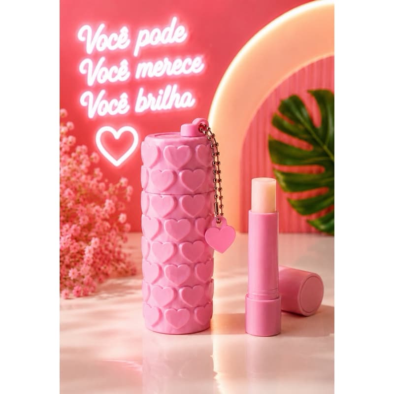Chaveiro Porta Protetor Labial & Mini Porta Anel Academia Bolsa Trabalho Garrafinha Faculdade Praticidade Organização