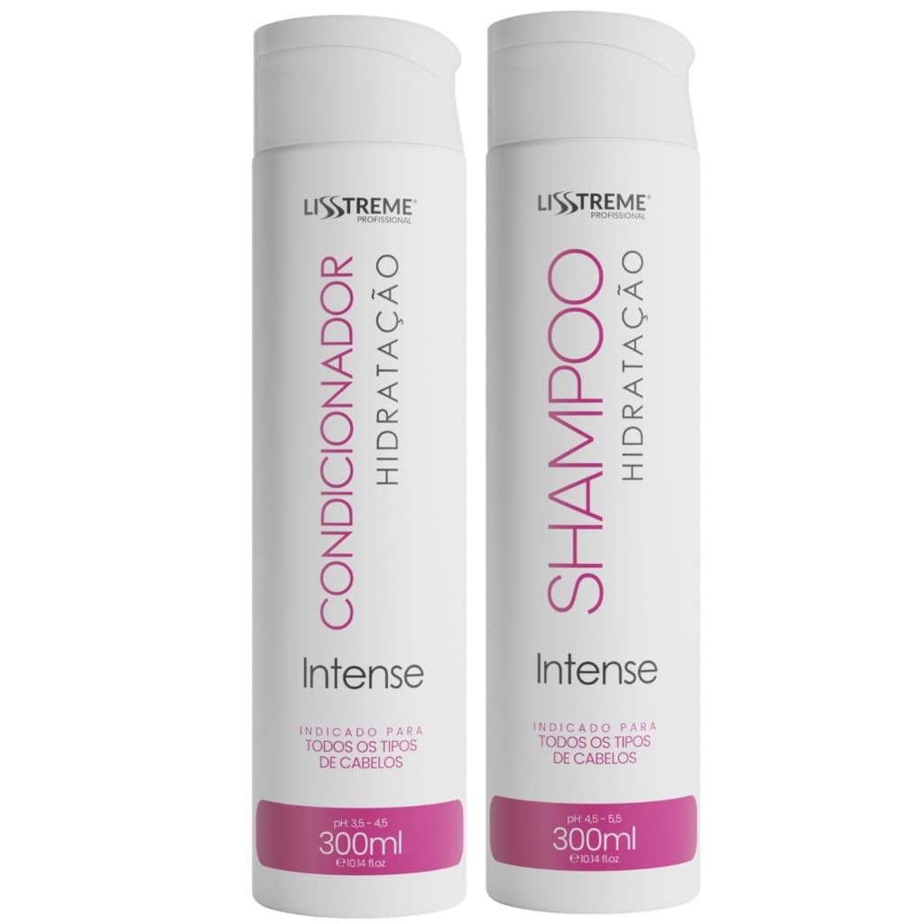 Kit Shampoo + Condicionador Hidratação 300ml LissTreme Tratamento Capilar Home Care Com Glicerina