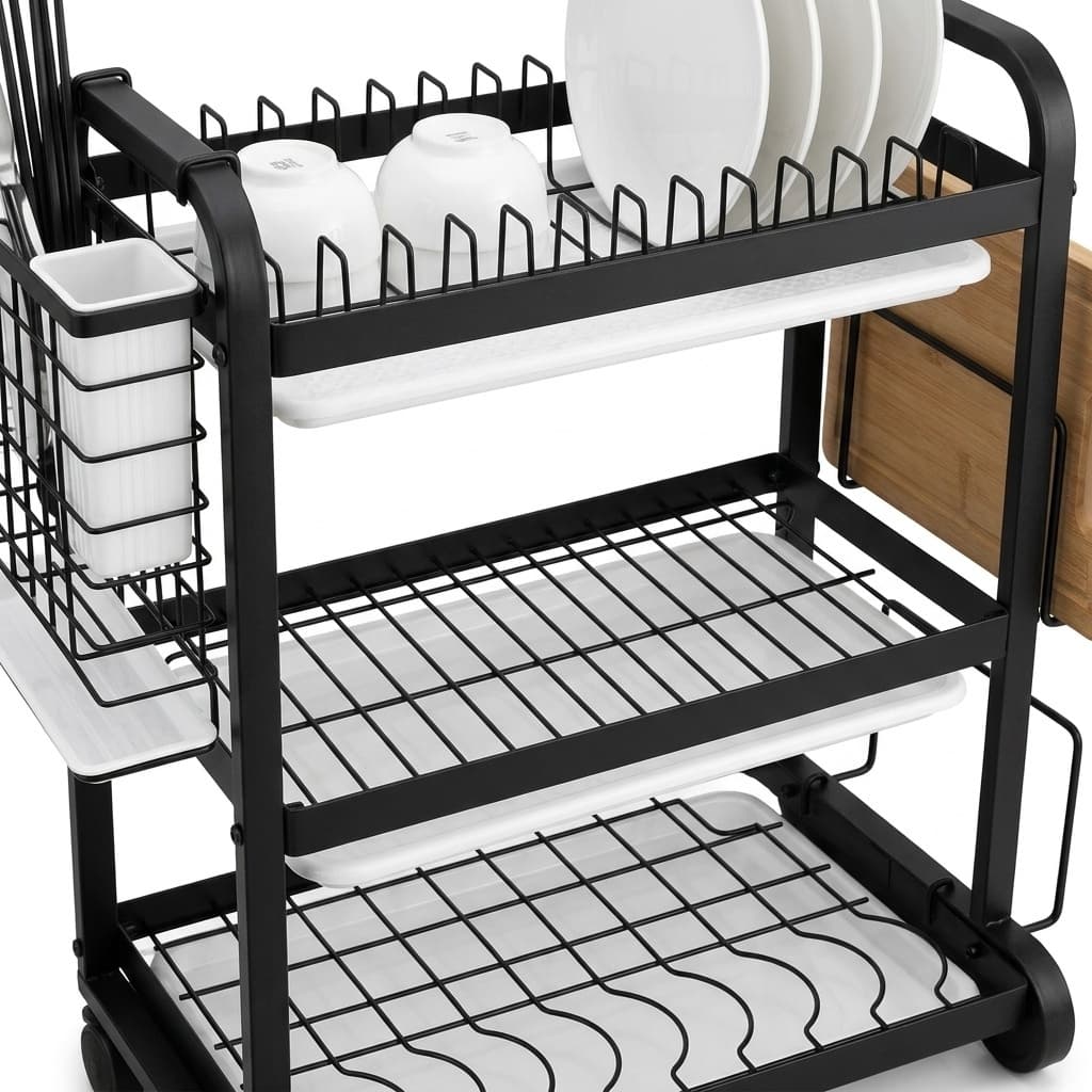 Escorredor Loucas 3 Andares  Colocar Vasilha Cozinha Resistente Pratico