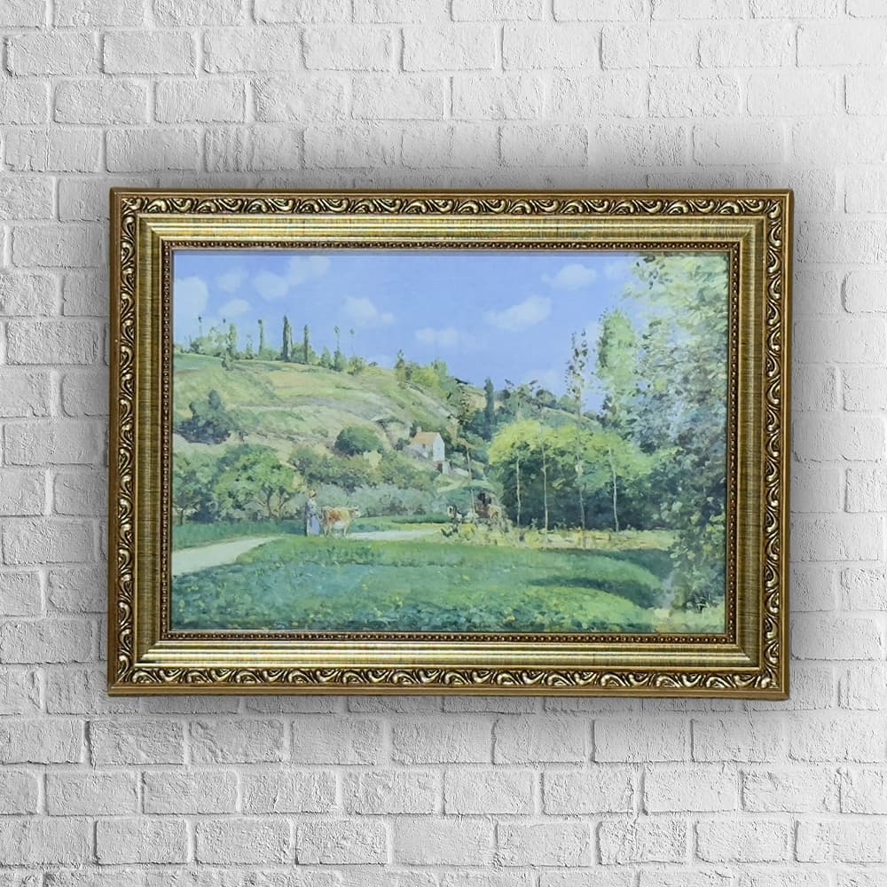 Quadro decorativo | arte clássica | moldura com vidro | A Cowherd at Valhermeil