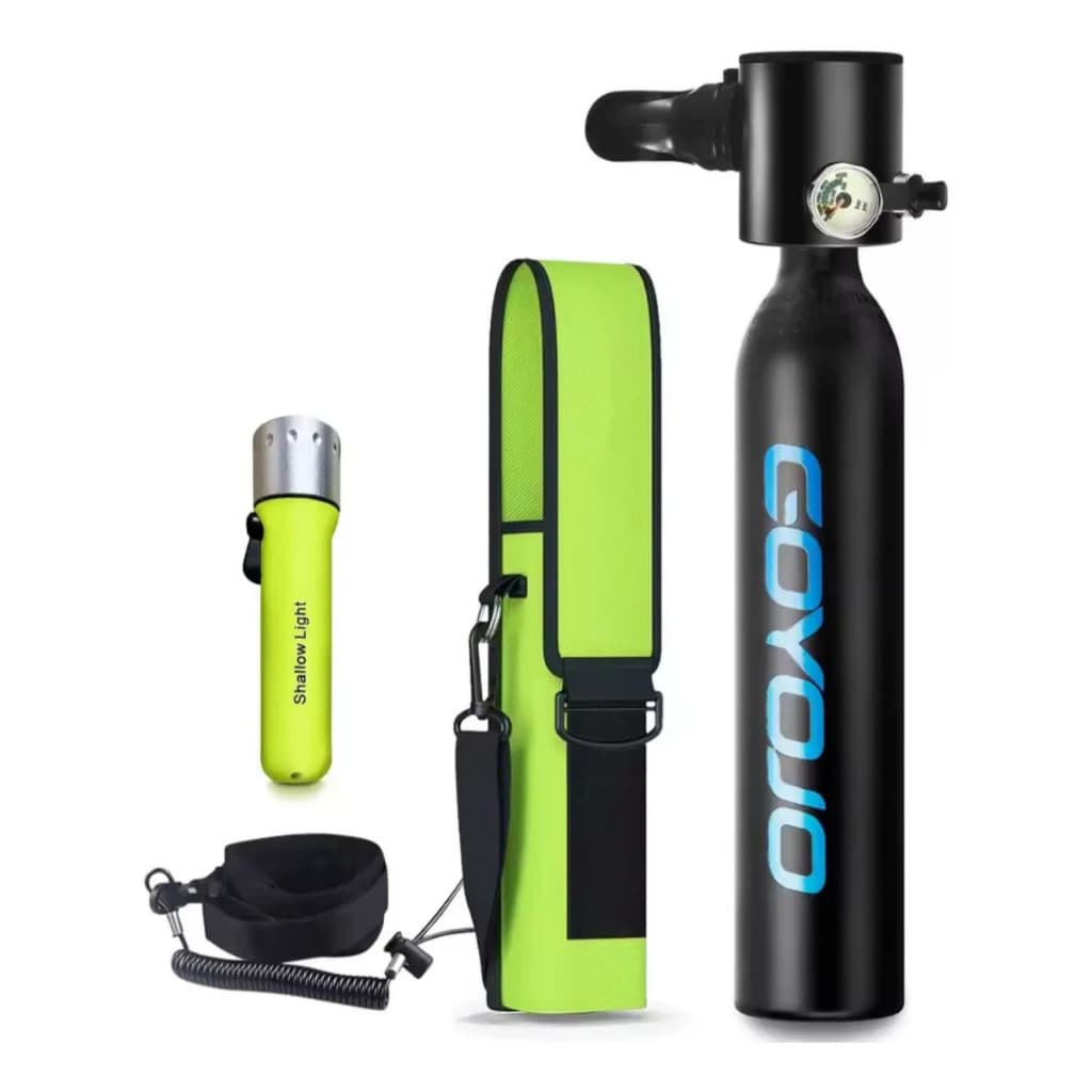 Mini Cilindro Inflator Mergulho Tanque De Oxigênio 0,5l Preto