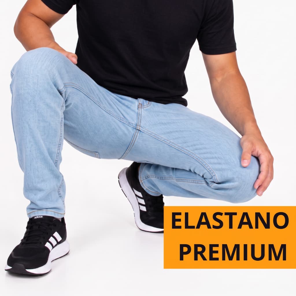Calças Masculina Jeans Delave Com Elastano para Trabalho Original