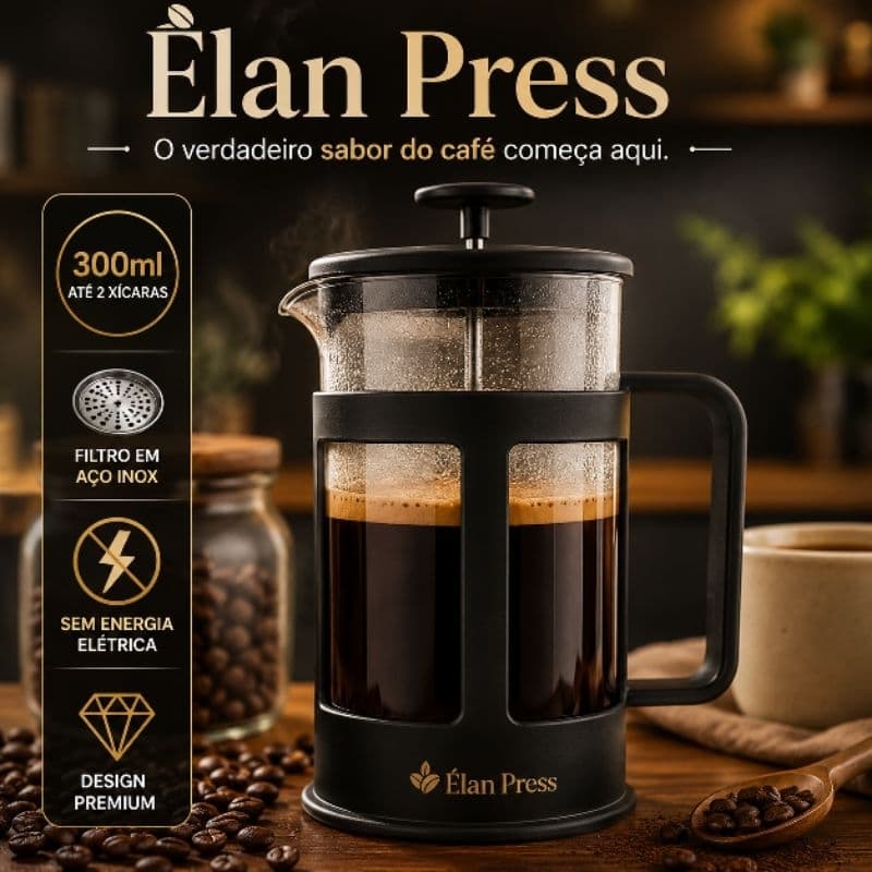 Cafeteira Francesa Prensa Francesa Bule Vidro 300ml Capacidade Compacta