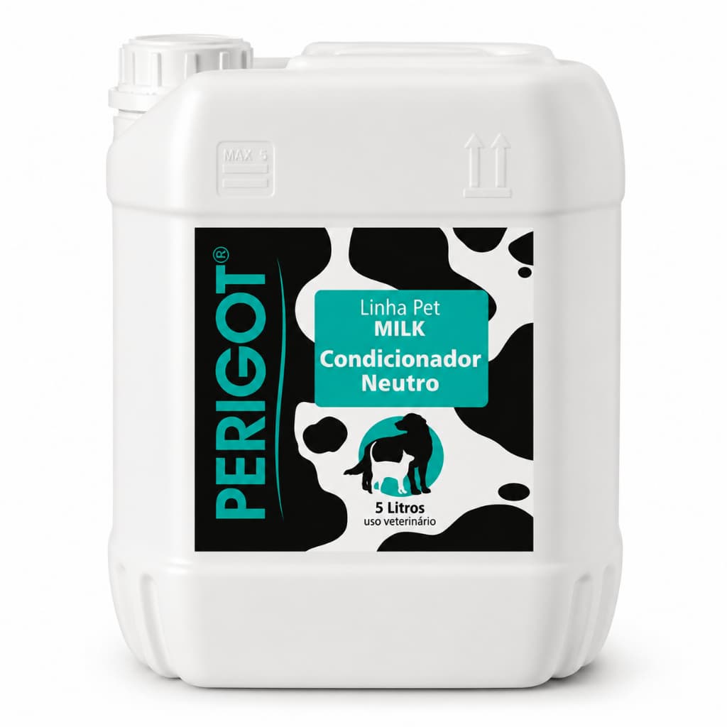 Condicionador Pet Perigot Milk 5L Hidratação Maciez Desembaraço Groomer Banho e Tosa