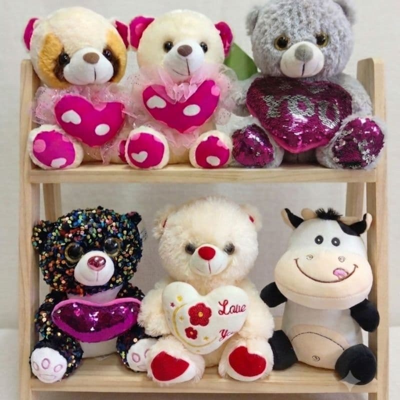 Urso de pelúcia 23 cm para cestas de café da manhã chocolate