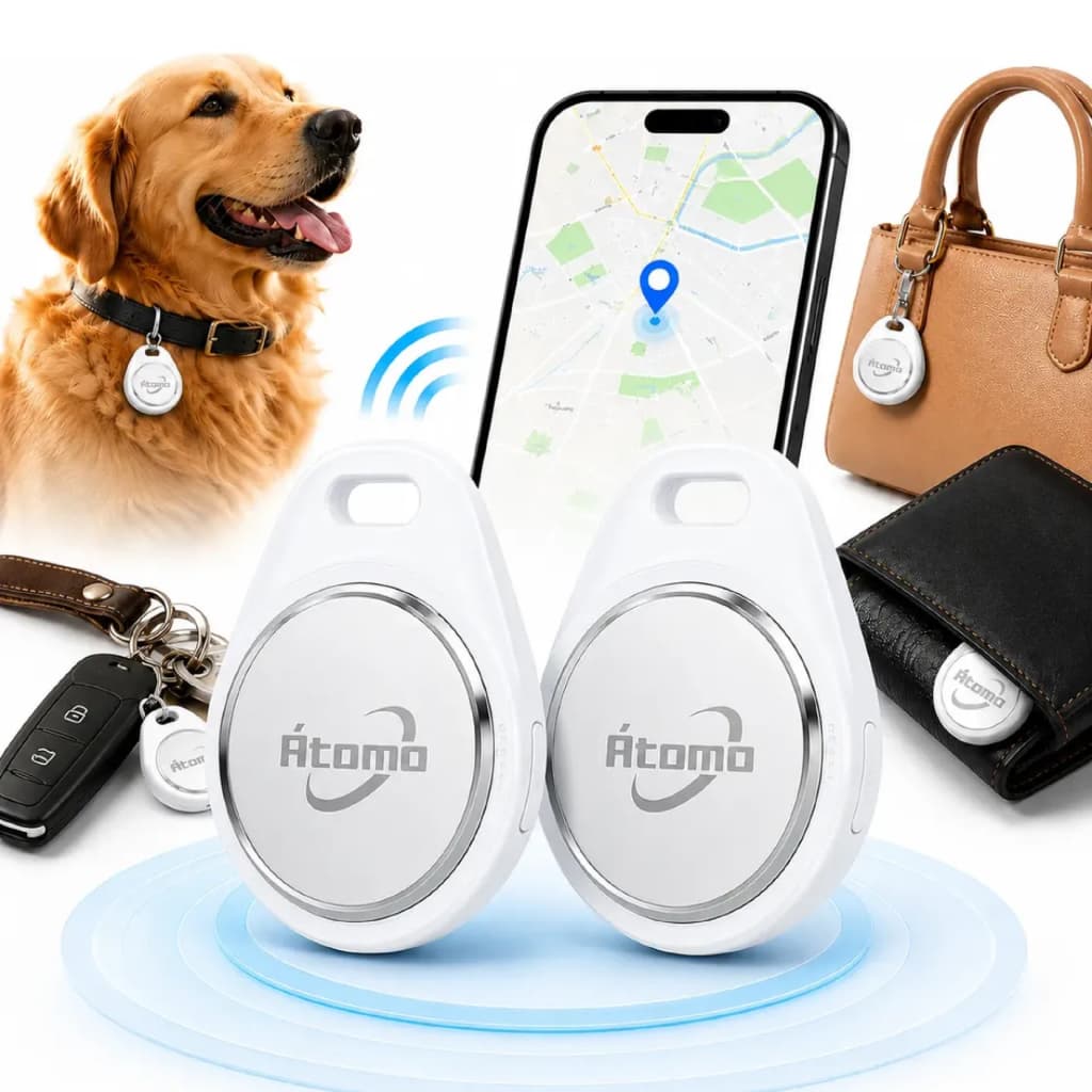 Kit 2 Mini Rastreador Iphone Tipo Airtag Buscar Find My Gps Pet 365 Dias Sem Limites de distância Apenas com IOS